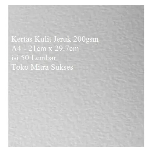 Kertas Kulit Jeruk A4 isi 50 Lembar