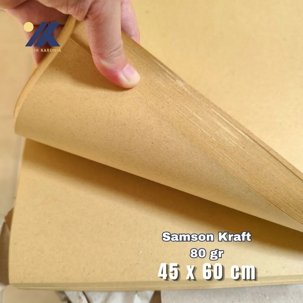 Kertas Coklat | Kertas Samson | Kertas Coklat Pembungkus Kado - 10 lembar 45x60 cm
