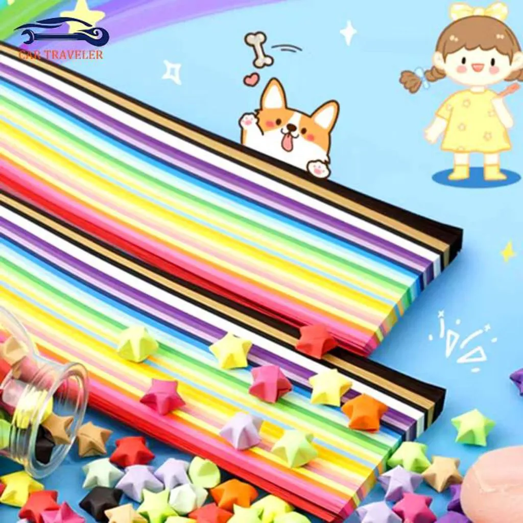 [540Lembar] Kertas Bintang Origami DIY/ Paper Craft Star Handmade Kerajinan Tangan