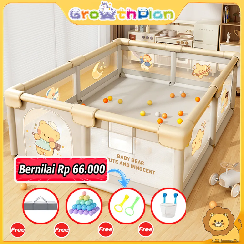 Pagar bayi bermain untuk bermain Pembatas Kasur Pagar Mainan Mandi Bola Anak Playground tempat bermain Anak