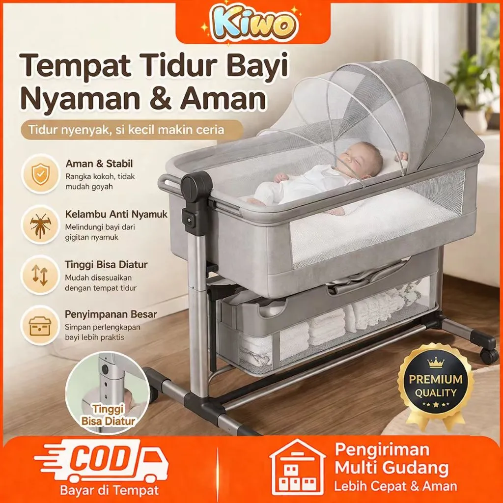 Box bayi tempat tidur bayi/Side Bed Bisa Buka Samping/Tempat tidur bayi/ Tempat tidur anak