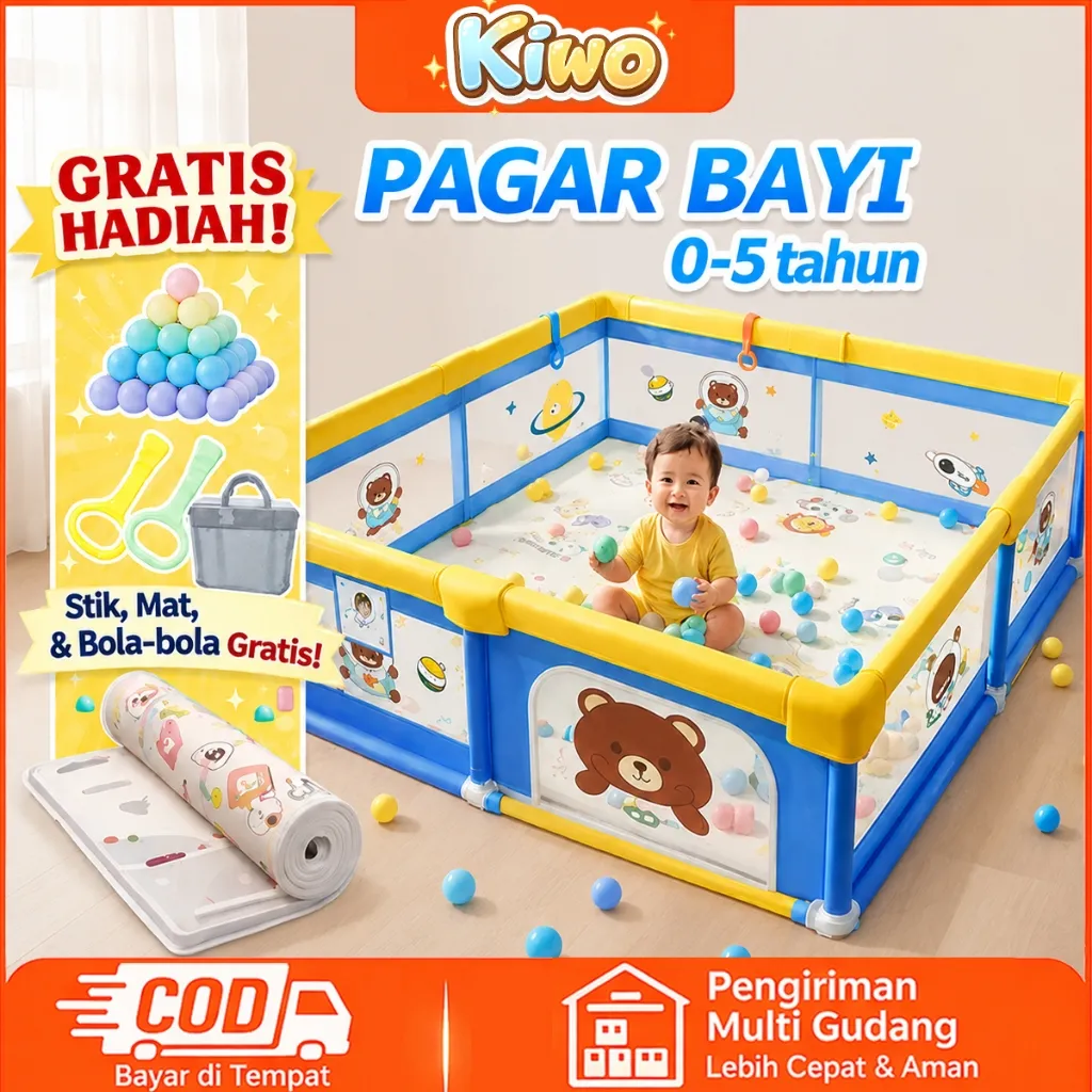 Pagar Bayi Bermain Mandi Bola Anak Pembatas Kasur Pagar Bayi Pagar Mainan Anak Playground Anak