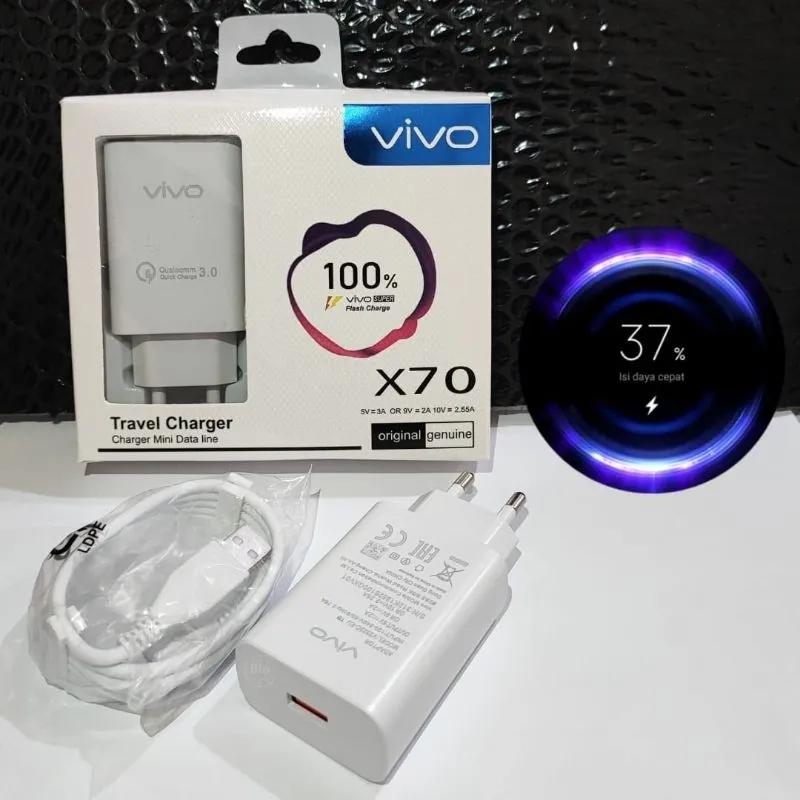 Charge Vivo X70 Fast Charger ORI Cocok Untuk semua Tipe Hp Fast Charging