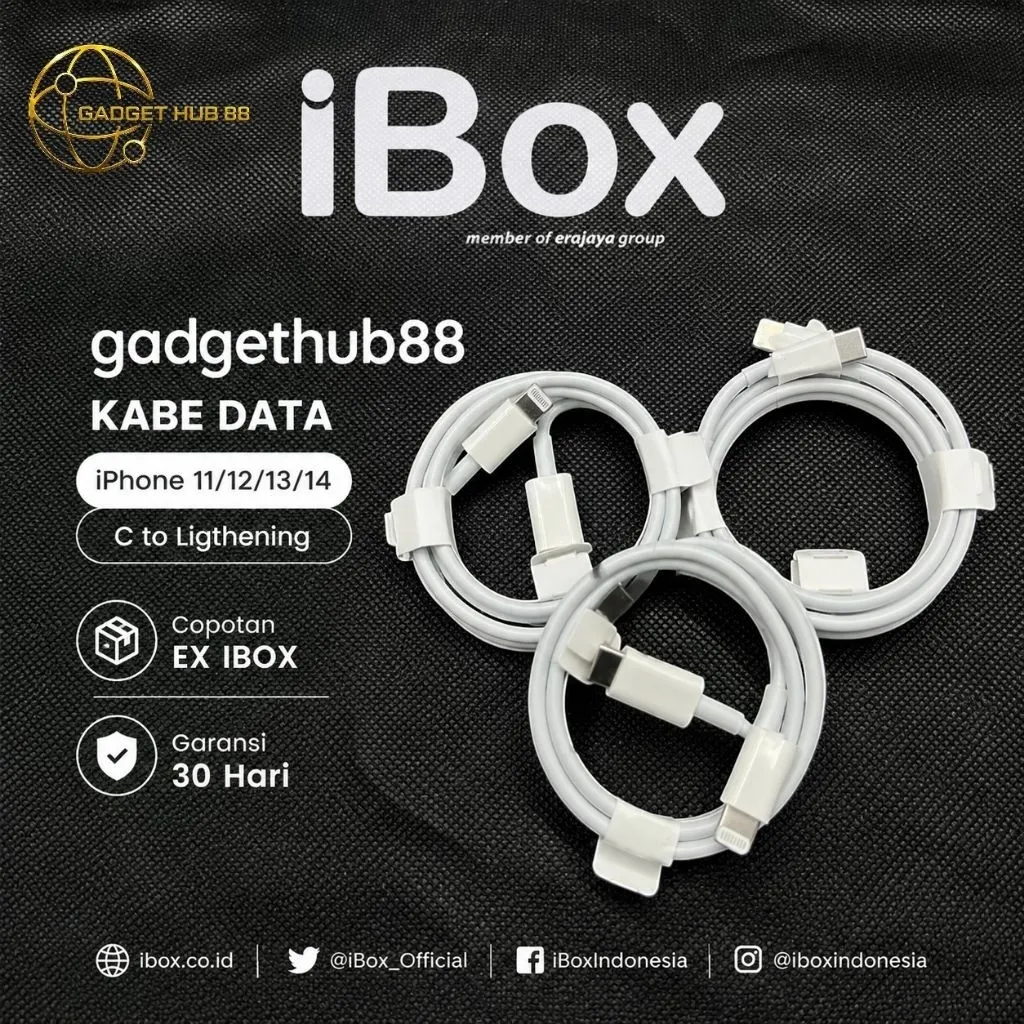 Kabel Data Original Copotan Ex Box HP ip 12 13 14 Pro Max | USB-C to Lightning Fast Charging