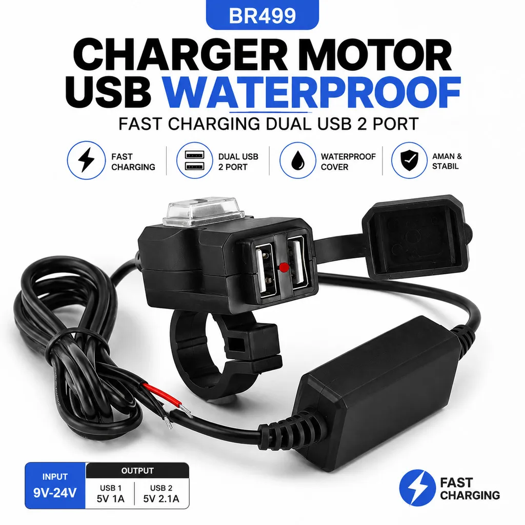 Charger Motor USB Fast Charging Motor HP Carger Waterproof BR499