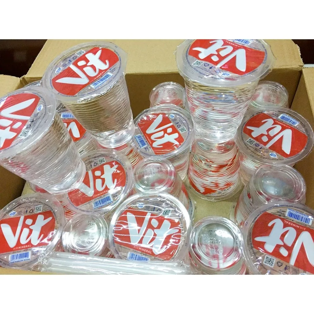 VIT GELAS MINERAL 220 ML DUS ISI 48 GELAS /AIR MINERAL GELAS