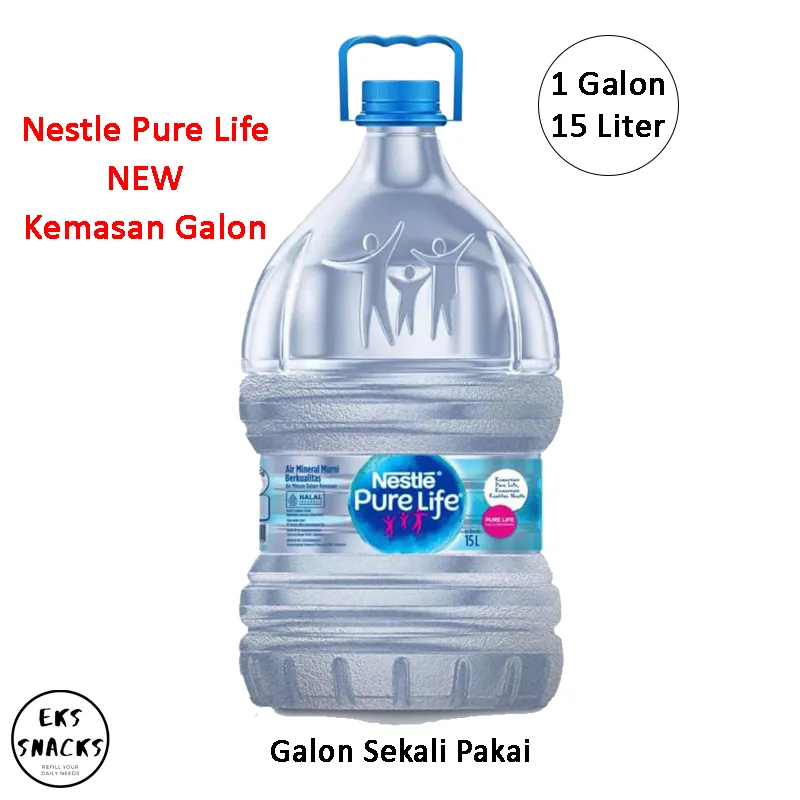 Air Mineral NESTLE PURE LIFE KEMASAN GALON 15L | NESTLE GALON 15 LITER - GALON SEKALI PAKAI