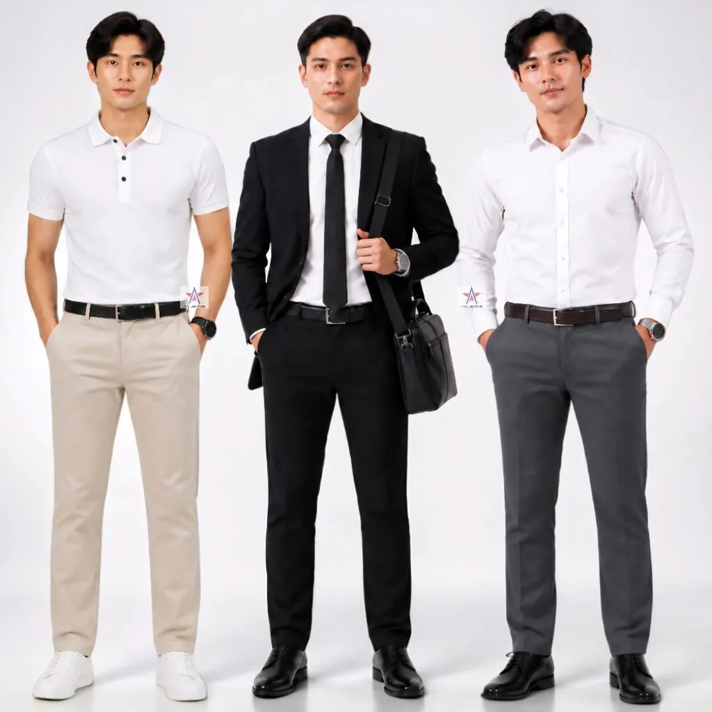 AN JEANS - Celana Pria Formal Bahan Premium Black Slimfit