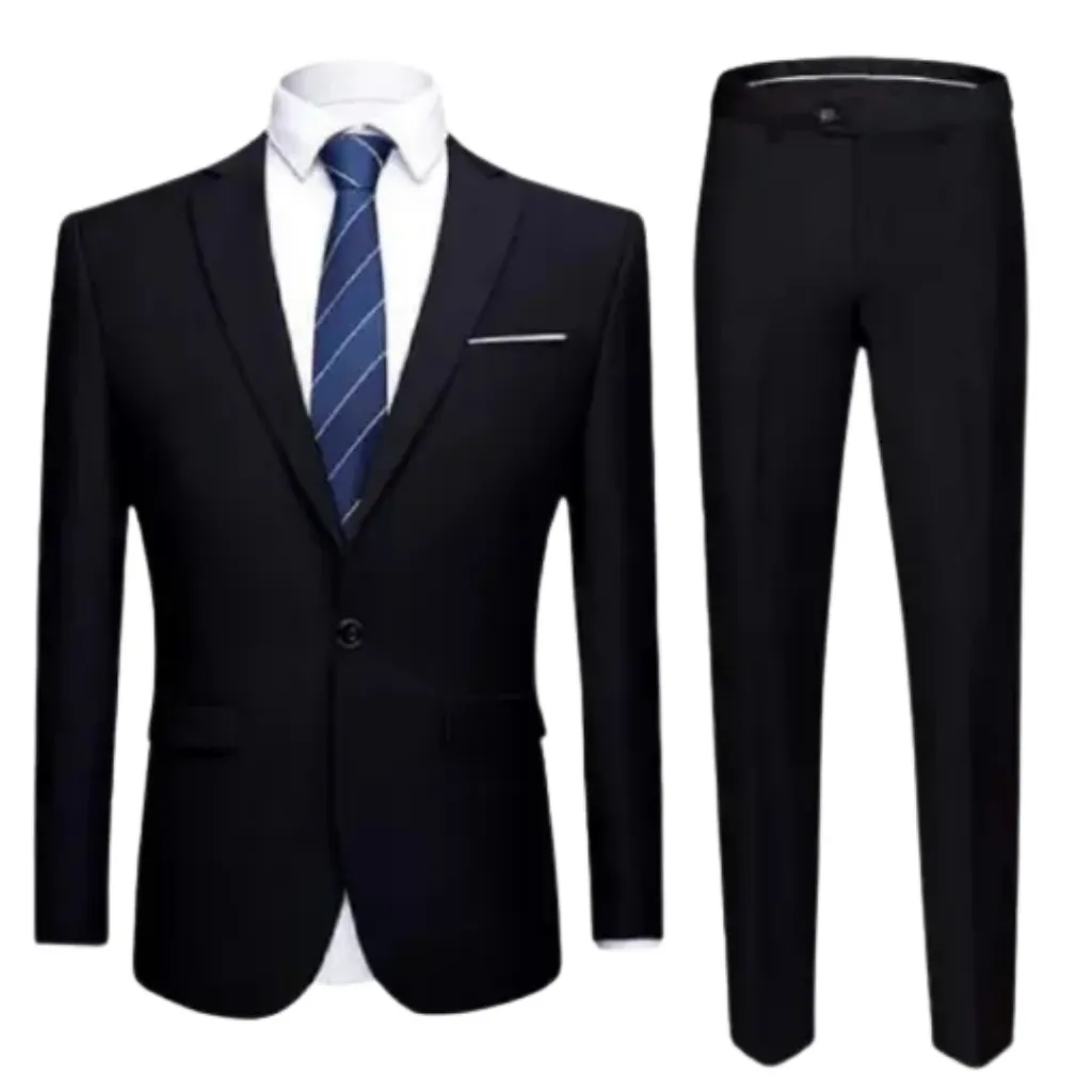 Winstyle - Setelan Jas Formal Hitam Pria
