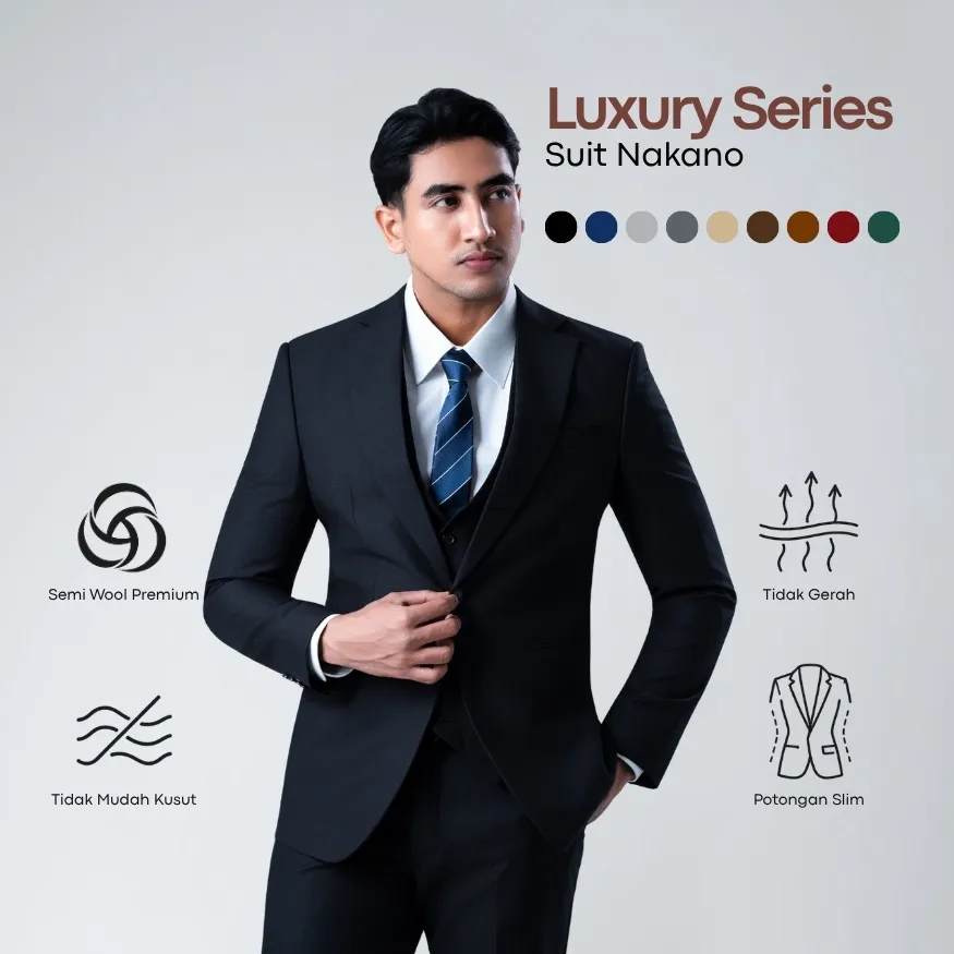 NAKANO LUXURY SET - Setelan Jas & Celana Formal Pria Slim Fit Premium