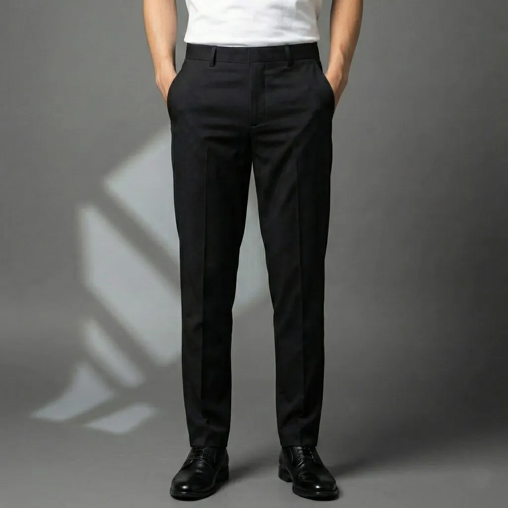 ERHAA - Celana Pria Formal Bahan Premium Black Slimfit