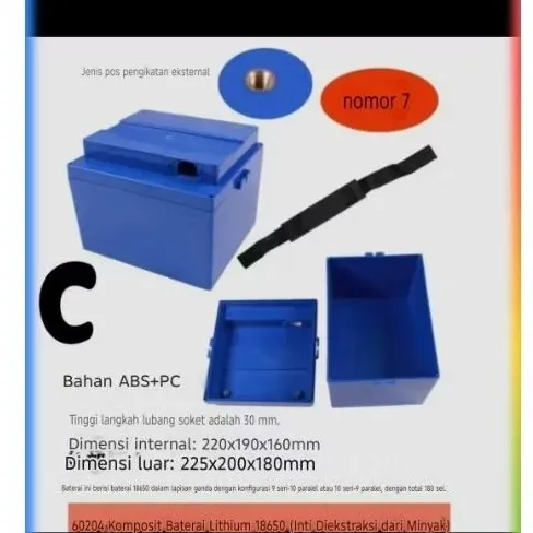 box baterai lithium ion lifepo4 48v 60V 20AH case casing kotak battery