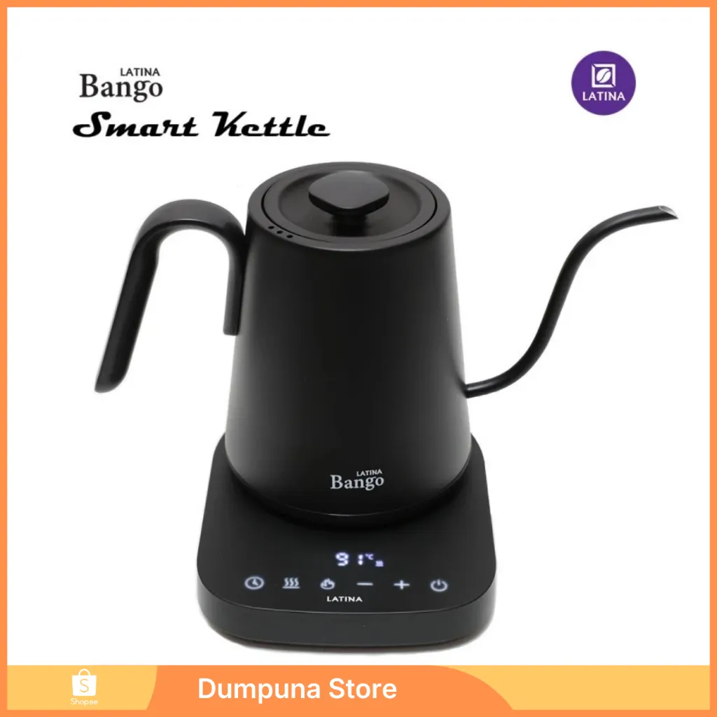 Latina Bango S Smart Electric Kettle – Thermostat 800ml, Goose Neck, 900W