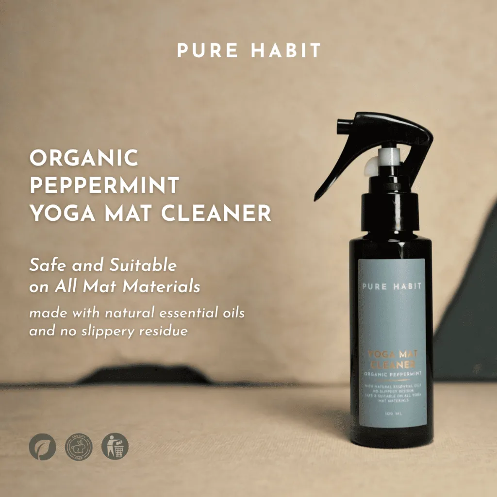 PURE HABIT Peppermint Yoga Mat Spray Cleaner Natural Anti Bacterial 100ml
