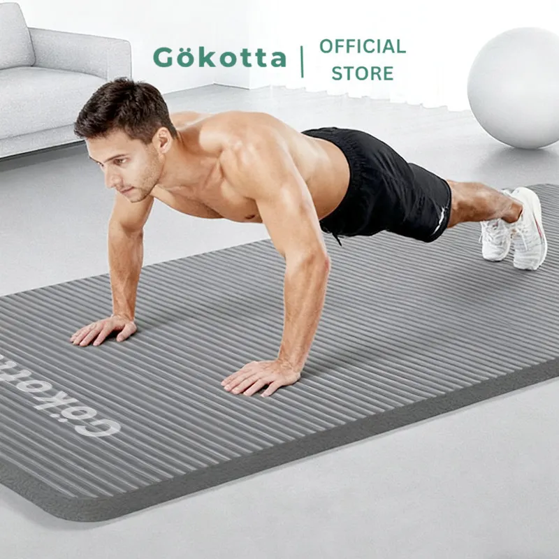 GOKOTTA NBR Mat Yoga Bernapas Tahan Air Dan Anti-Selip / Matras Yoga Karpet Olahraga / Mat Latihan Kebugaran