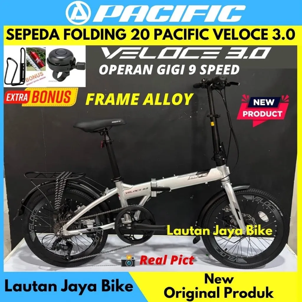 SEPEDA LIPAT 16 20 Pacific Veloce Alloy / VESTA F371 Rem Discbrake Operangigi Terbaru