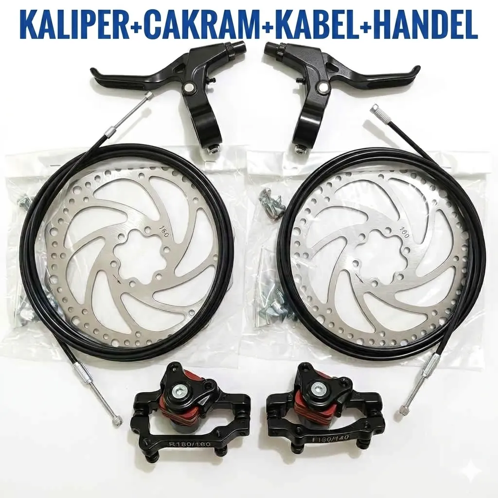 Paket kaliper caliper Cakram set sepeda lipat seli mtb gunung roadbike RB fixie balap