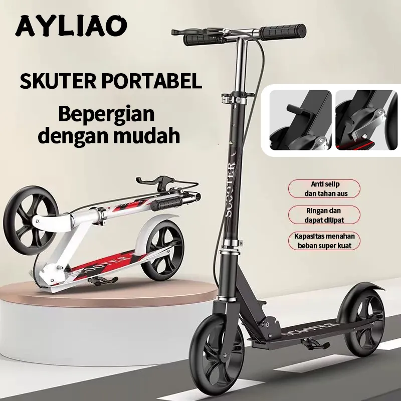 AYLIAO Scooter Skuter Scooter Anak Skuter Lipat Skuter Rem Tangan Yang Fleksibel High Quality Skuter