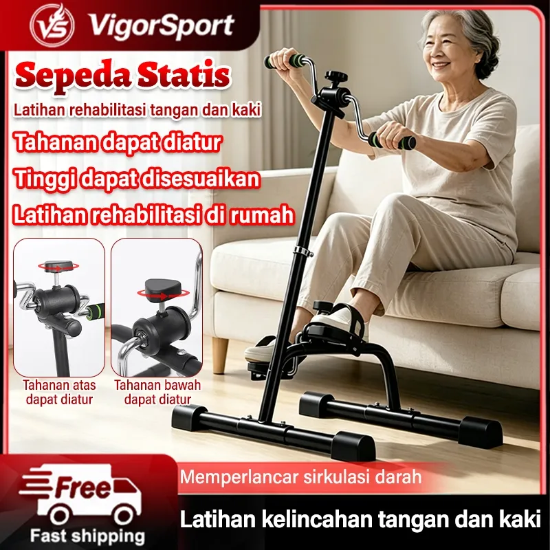 Sepeda Statis vigorsport_ Olahraga Gym Fitness / Terapi Kaki dan Tangan Penderita Stroke dll