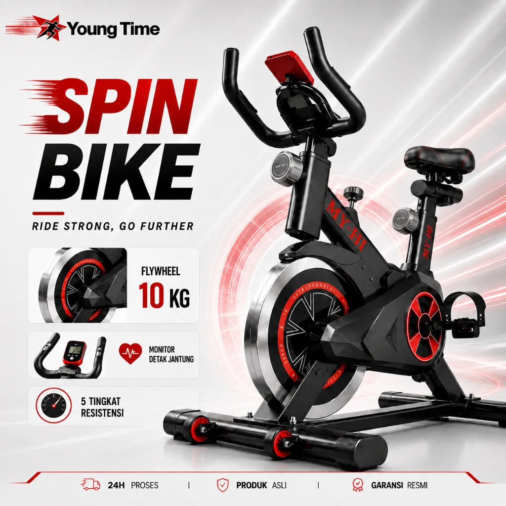 YT Sepeda statis Spinning Bike Tes Detak Jantung Sepeda olahraga Exercise Peralatan Olahraga