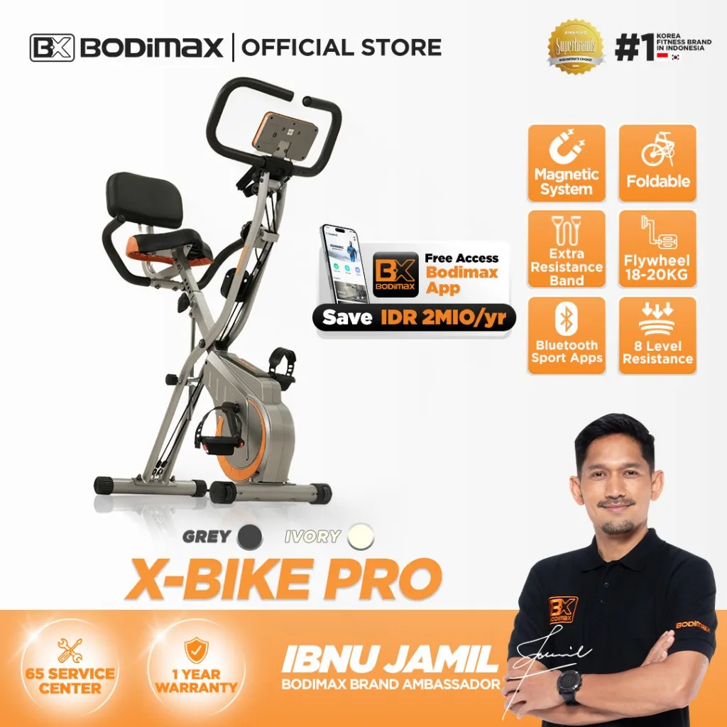 BODIMAX X-BIKE Pro Sepeda Statis /Alat Fitness/Sepeda Statis/Magnetic X-Bike