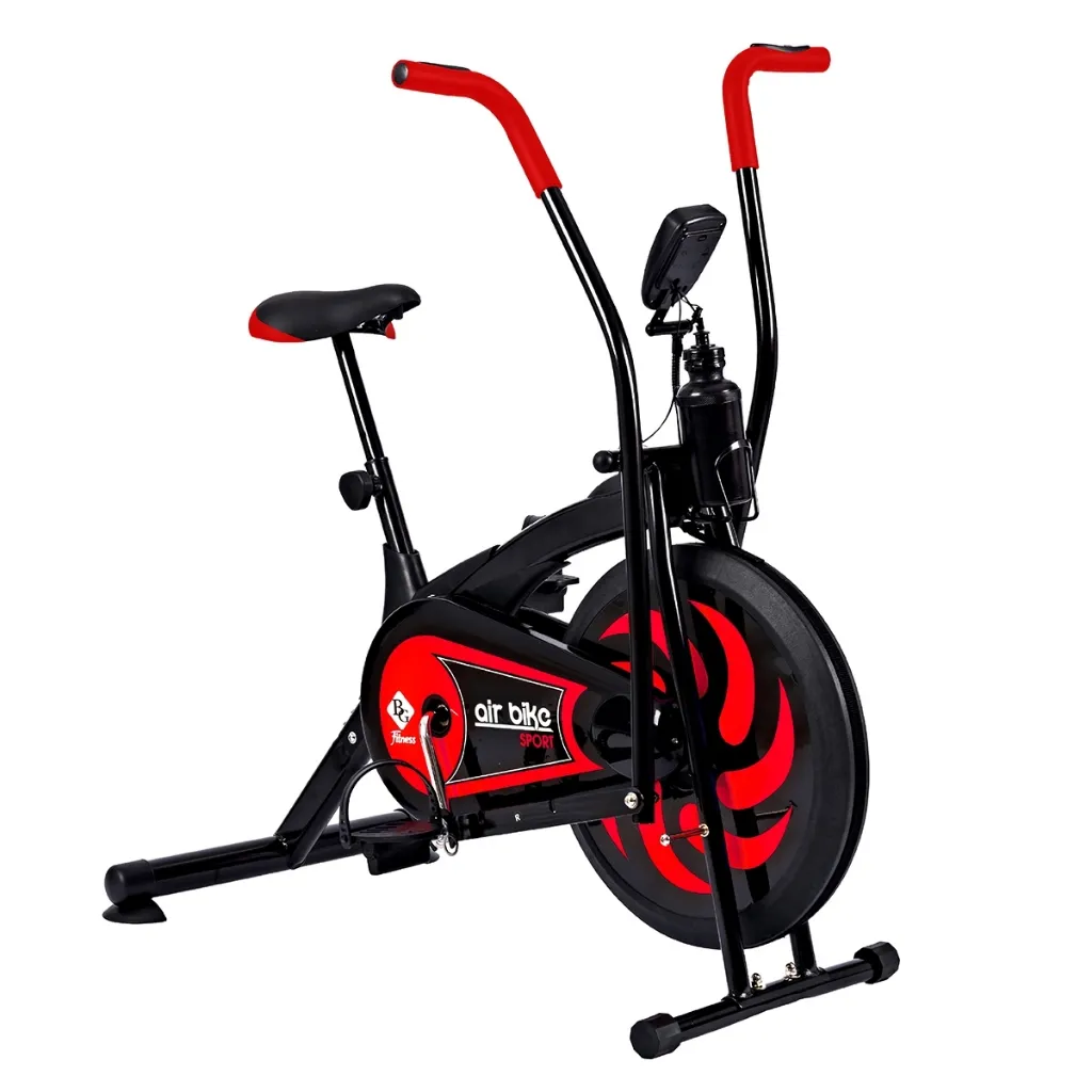BG SPORT Sepeda Statis Alat Olahraga Fitness Cardio Gym 8701 Abu-abu dan merah
