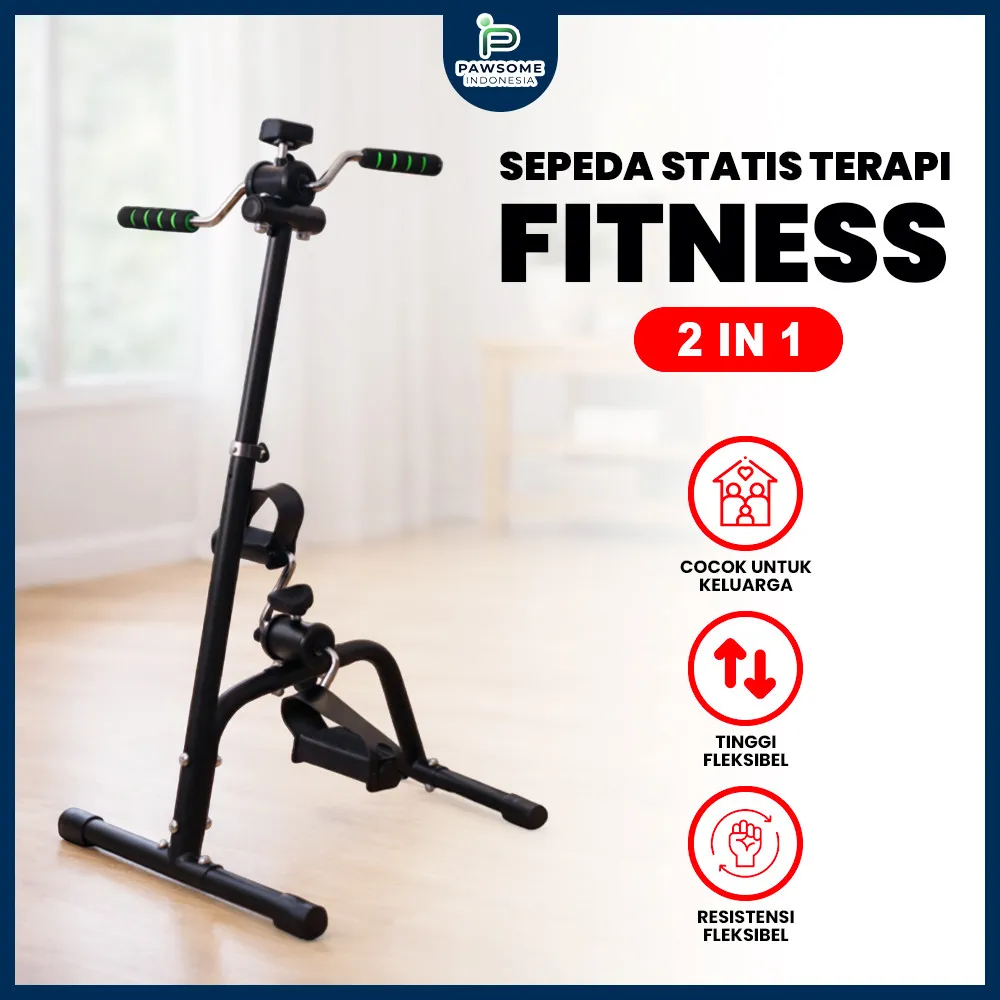 PS Sepeda Statis Olahraga Gym Fitness Terapi Kaki & Tangan Penderita Stroke