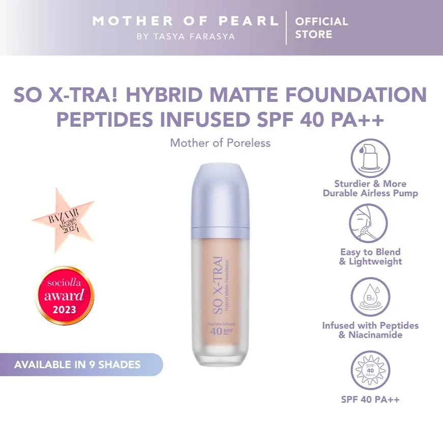 MOP - So X-TRA! Hybrid Matte Foundation Peptides Infused SPF 40 PA++