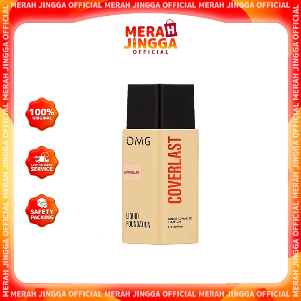 OMG Oh My Glam Coverlast Liquid Foundation - Alas Bedak | Merah Jingga Official
