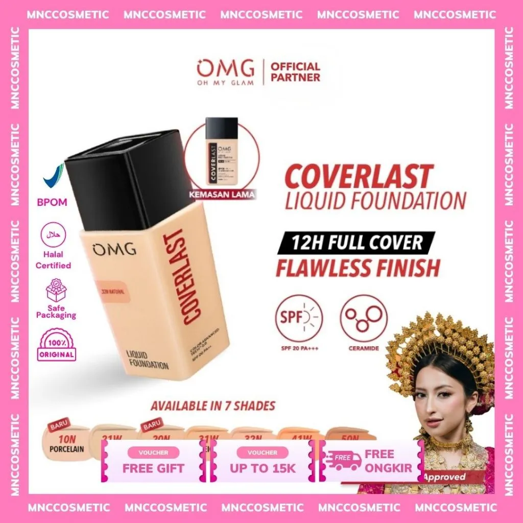 OMG - Oh My Glam Coverlast Liquid Foundation - Flawless Coverage & Tahan 12 Jam [NEW SHADE!]