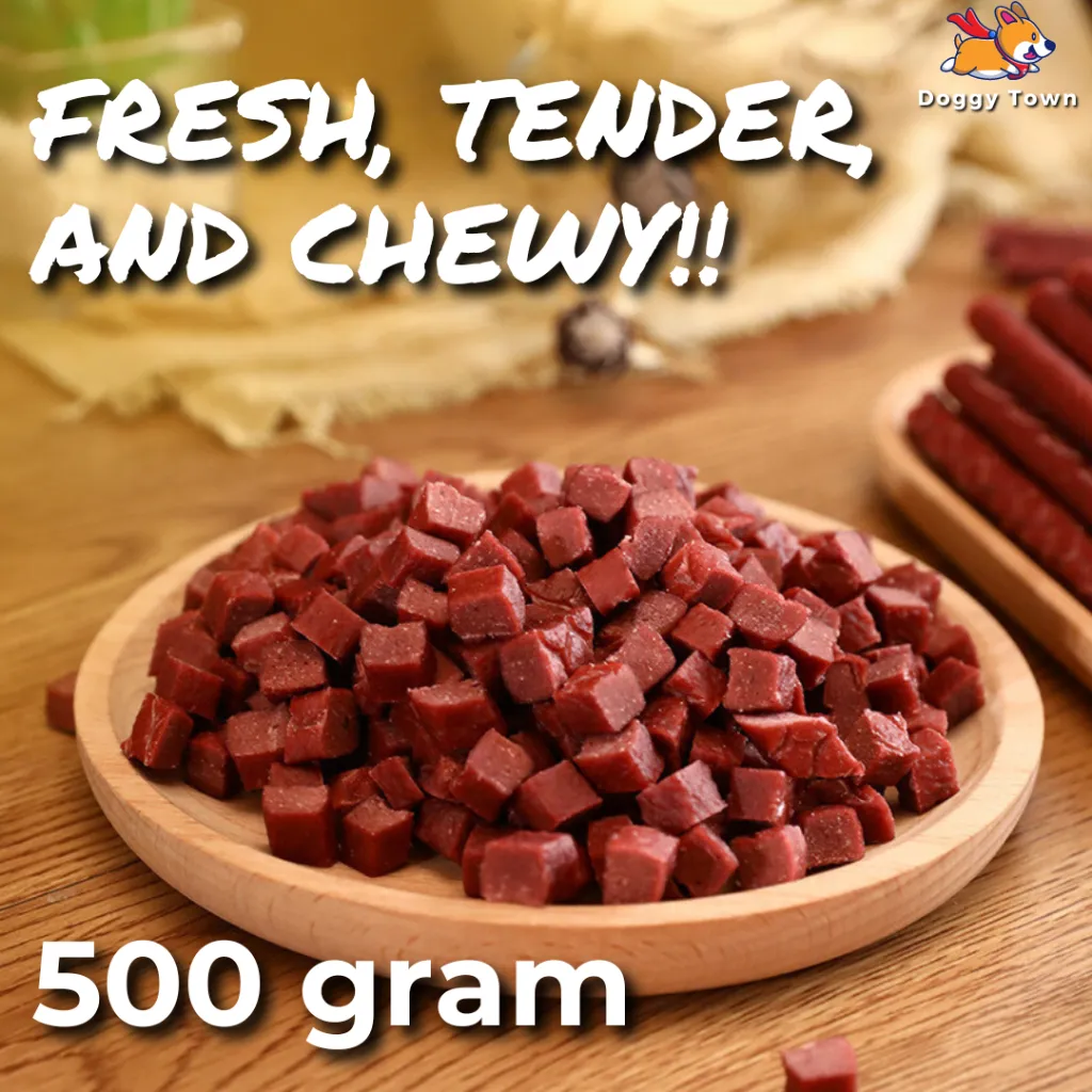 Snack Anjing 500 gram Beef Cube & Beef Stick Dog Treats Snack Anjing Cemilan Anjing