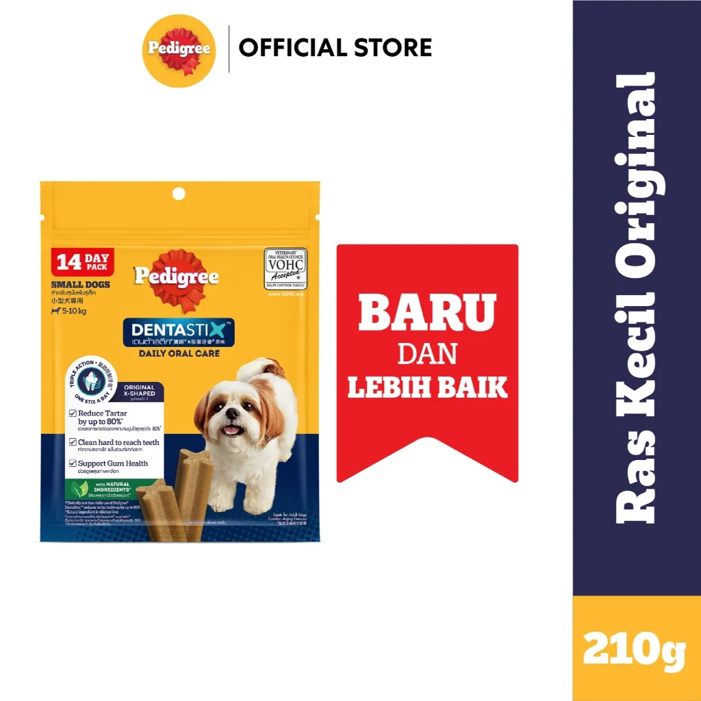 PEDIGREE Dentastix Snack Anjing Dewasa Kecil - Original 210g