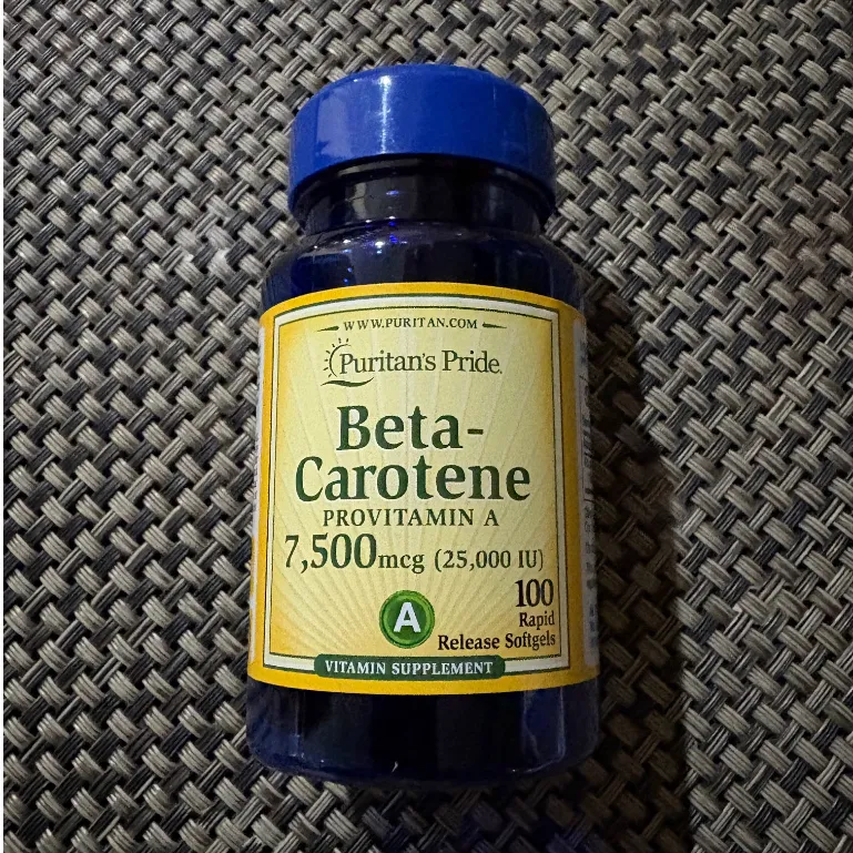Puritans Pride Beta-Carotine Pro Vitamin A 7500 mcg 25000 IU 100 sfg