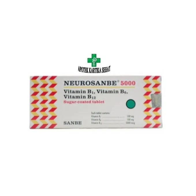 Neurosanbe 5000 10 Tablet - Vitamin & Suplemen A,B & E