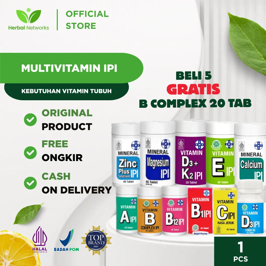 Vitamin IPI All Varian D3 1000 / Magnesium / D3+K2 / Zinc Plus / A / B1 B12 / E / Calcium