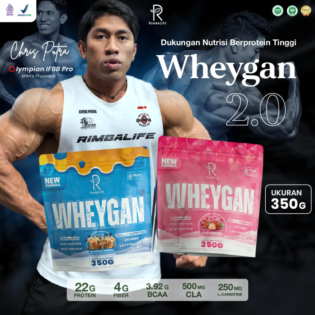 Rimbalife Wheygan Protein with CLA & L-Carnitine 350gram High Protein Plant Based