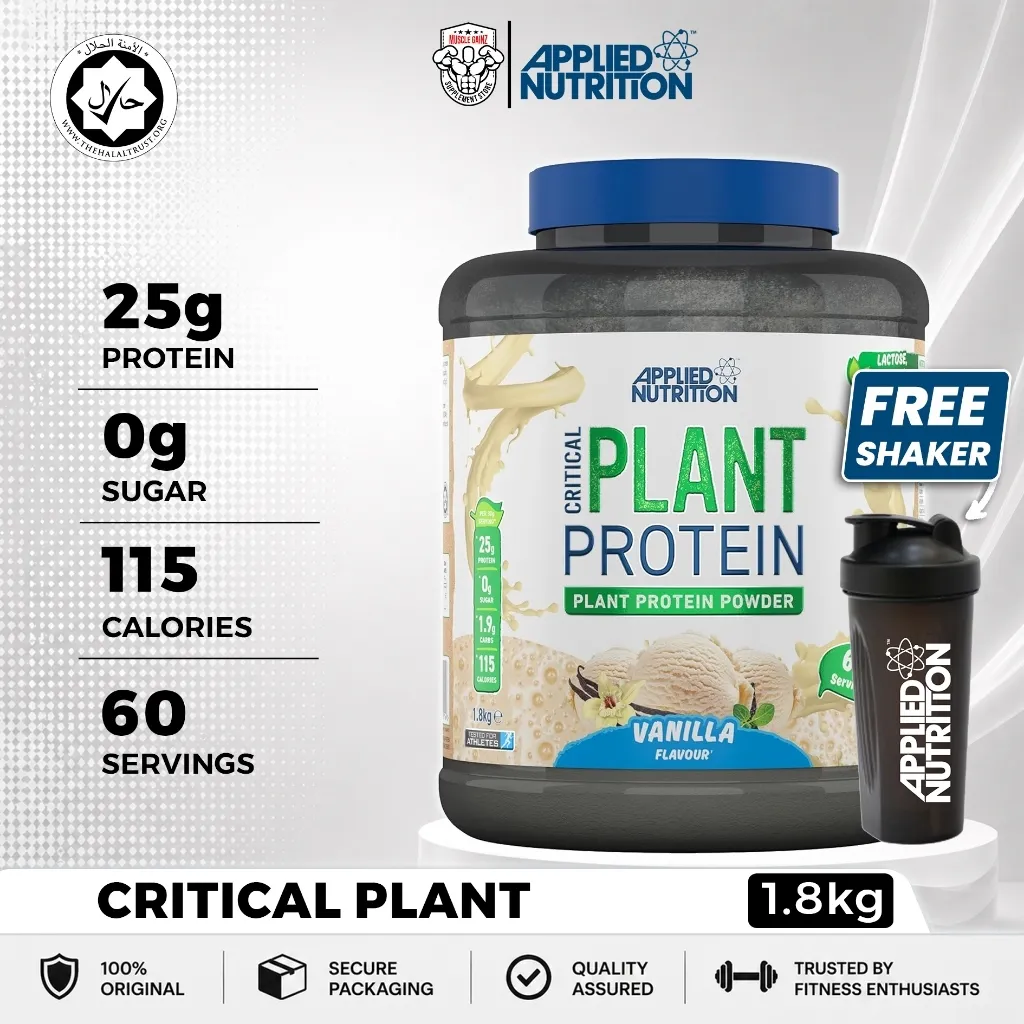 Applied Nutrition Critical Plant 1,8 Kg Whey Protein Vegan Plant Based Protein Susu Vegetarian