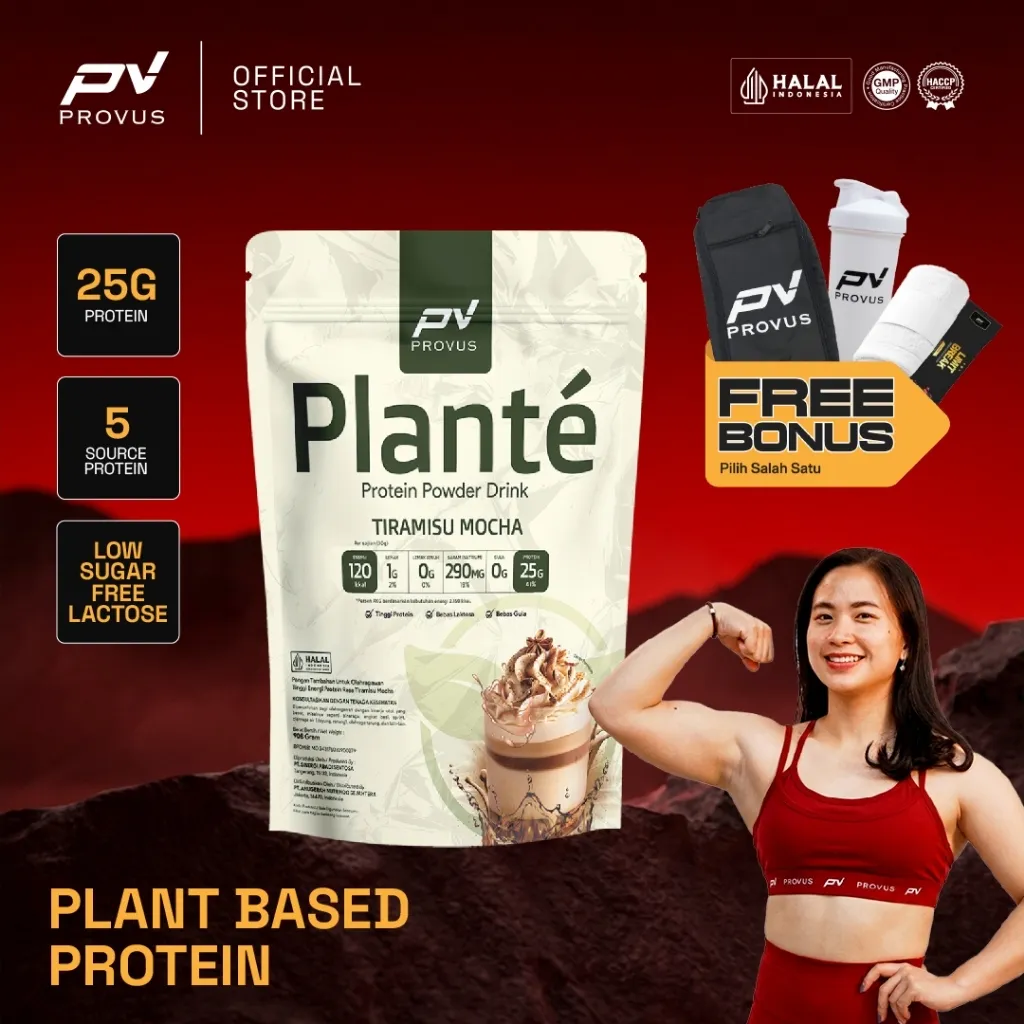 PROVUS PLANTE Plant-Based Protein 908g – 25g Protein – Soy Protein Isolate – Bebas Gula & Laktosa