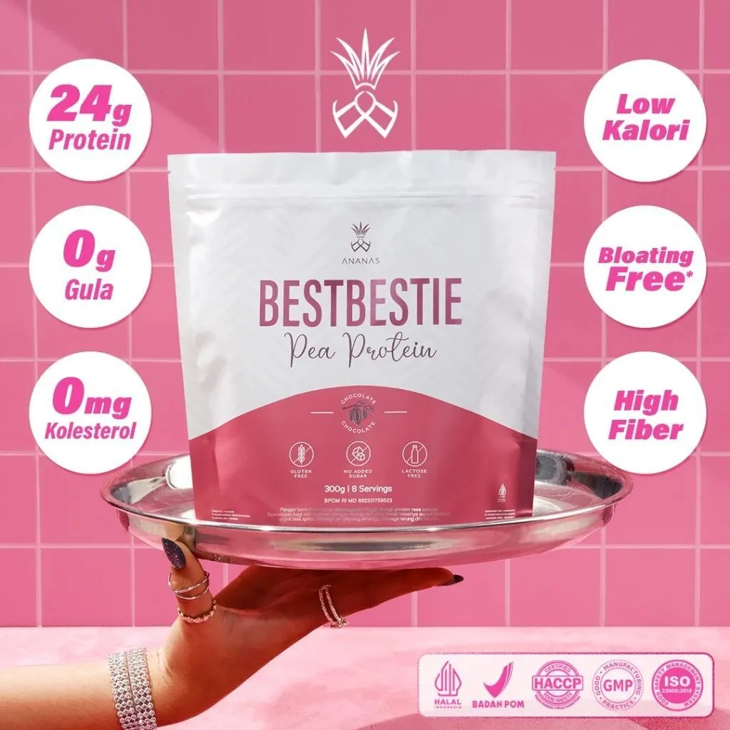 [MUNDAE]  [BUY 2 GET FREE 1 SHAKER] BESTBESTIE Pea Protein 300g | Protein Wanita Plant Based, Bloating Free