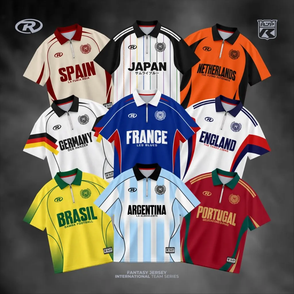 RJP SUPPLY Jersey Bola Piala Dunia 2026 Jersey Worldcup Streetwear Full Printing Bahan Dryfit Brazil