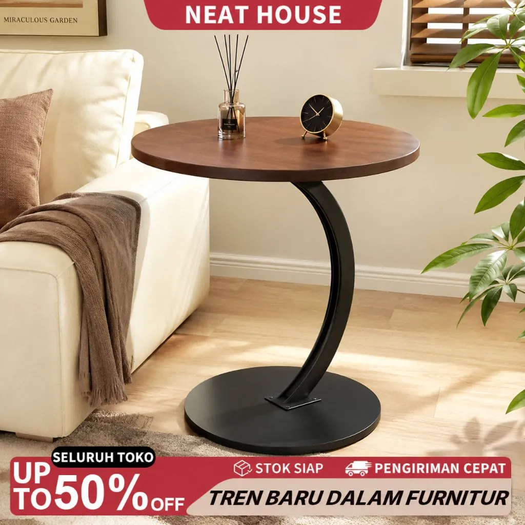 COD Coffe Table Meja Kopi Meja Teh Meja Bulat Meja Tamu Minimalis Samping Meja Tamu Minimalis Ruang Tamu Meja Laptop Portable Meja Sudut Meja Nakas