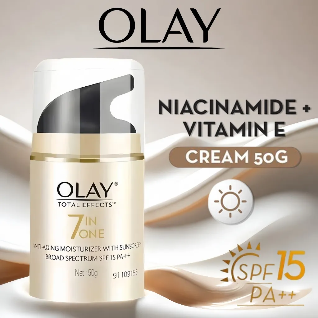 Olay Total Effects 7 in 1 One Whitening Sunscreen 50g SPF 15++ / Olay DayCream Anti-Wrinkle Moisturizing Cream  [EXP:2027]