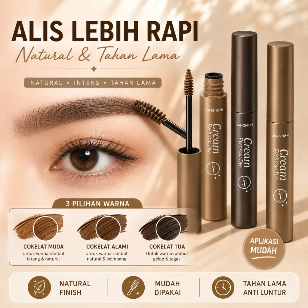 Maskara Alis Brow Gel Waterproof Tahan Lama Anti Luntur Pewarna Alis Natural Eyebrow Gel Quick Dry Shaping