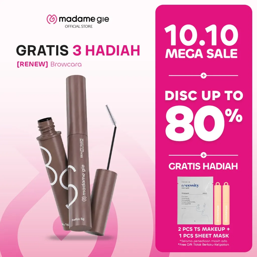 [GRATIS 3 HADIAH] Madame Gie Beauty Shape Browcara - MakeUp Mascara Alis