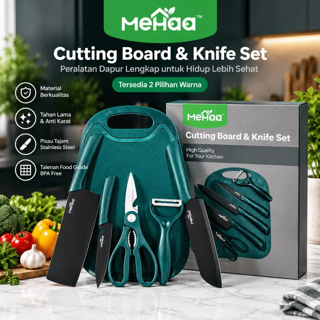 Mehaa Pisau Set Talenan 7in1 Knife Set