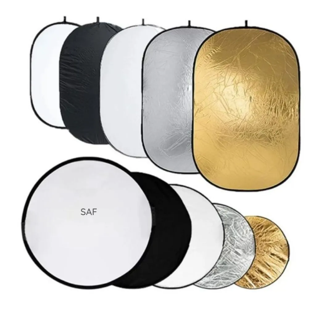 SAF Reflektor 5 in 1 dan 2 in 1 semua ukuran foldable reflector - Props Foto Studio