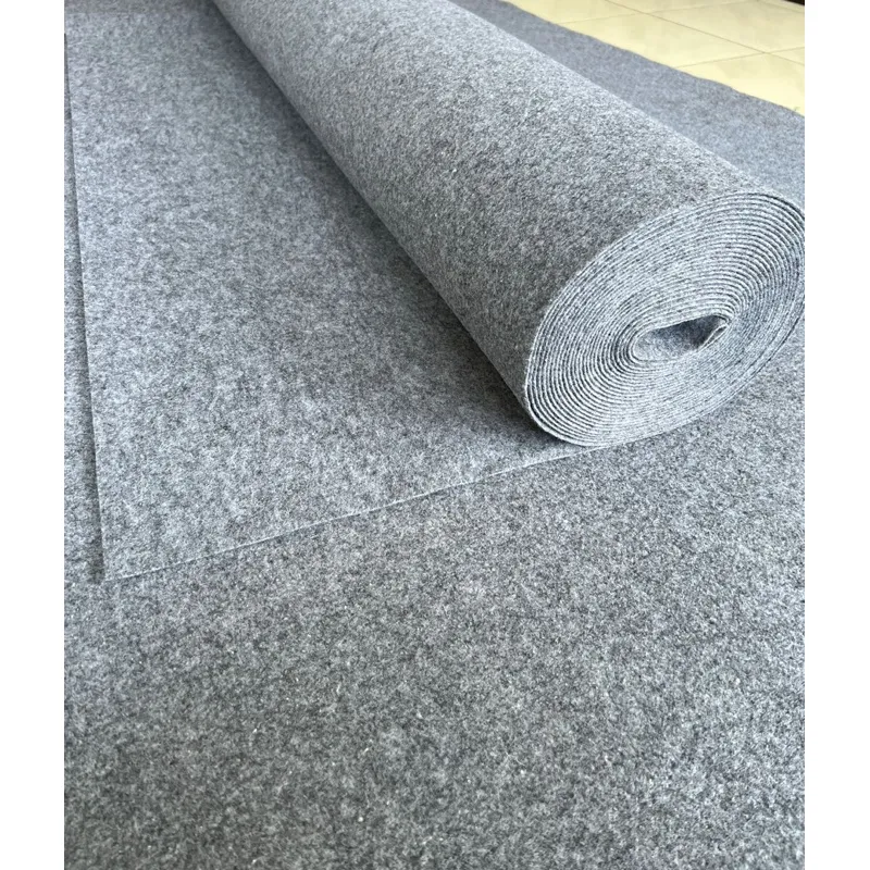Karpet Geotextile Ukuran 100x200 CM Abu Muda Nonwoven Karpet Multifungsi Karpet Pameran Karpet Konten