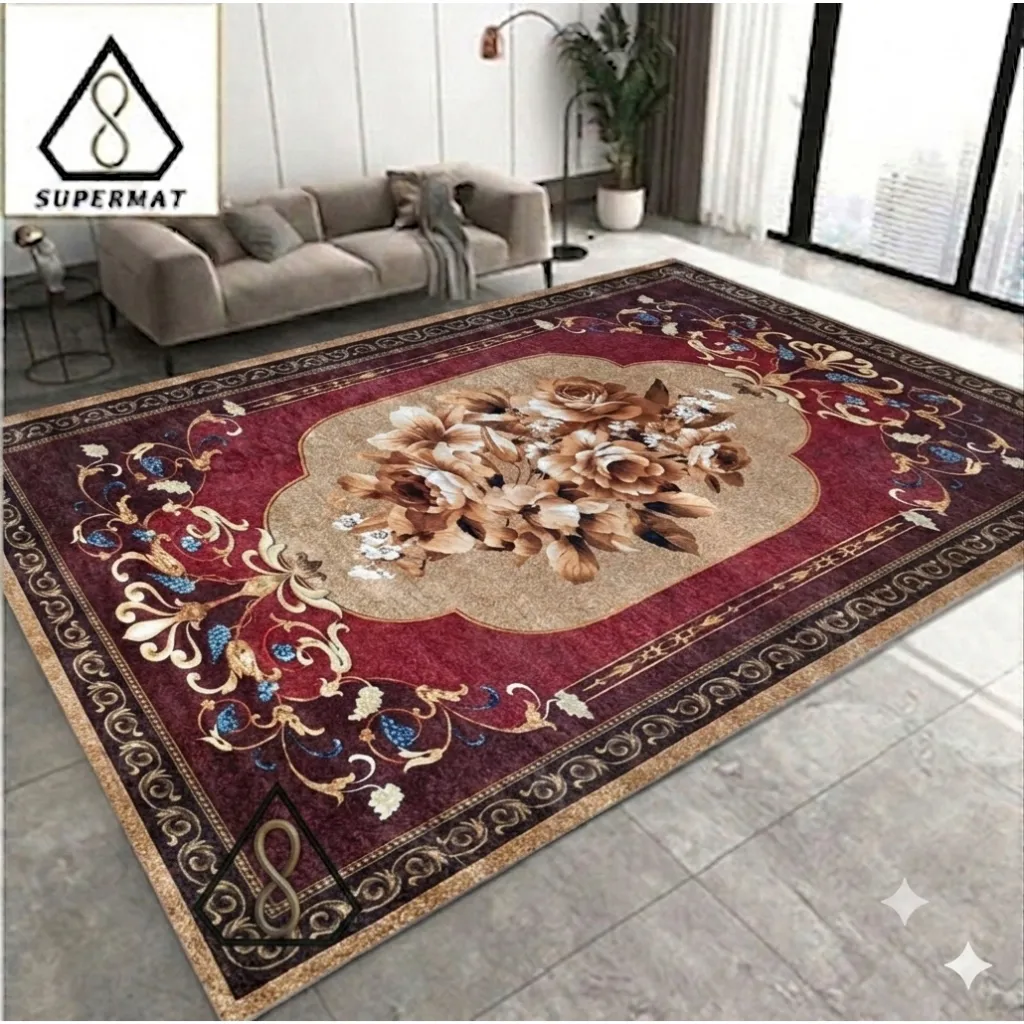 SUPERMAT - Karpet Lantai Eropa Polyester Jumbo [Uk 200 x 300 Cm]