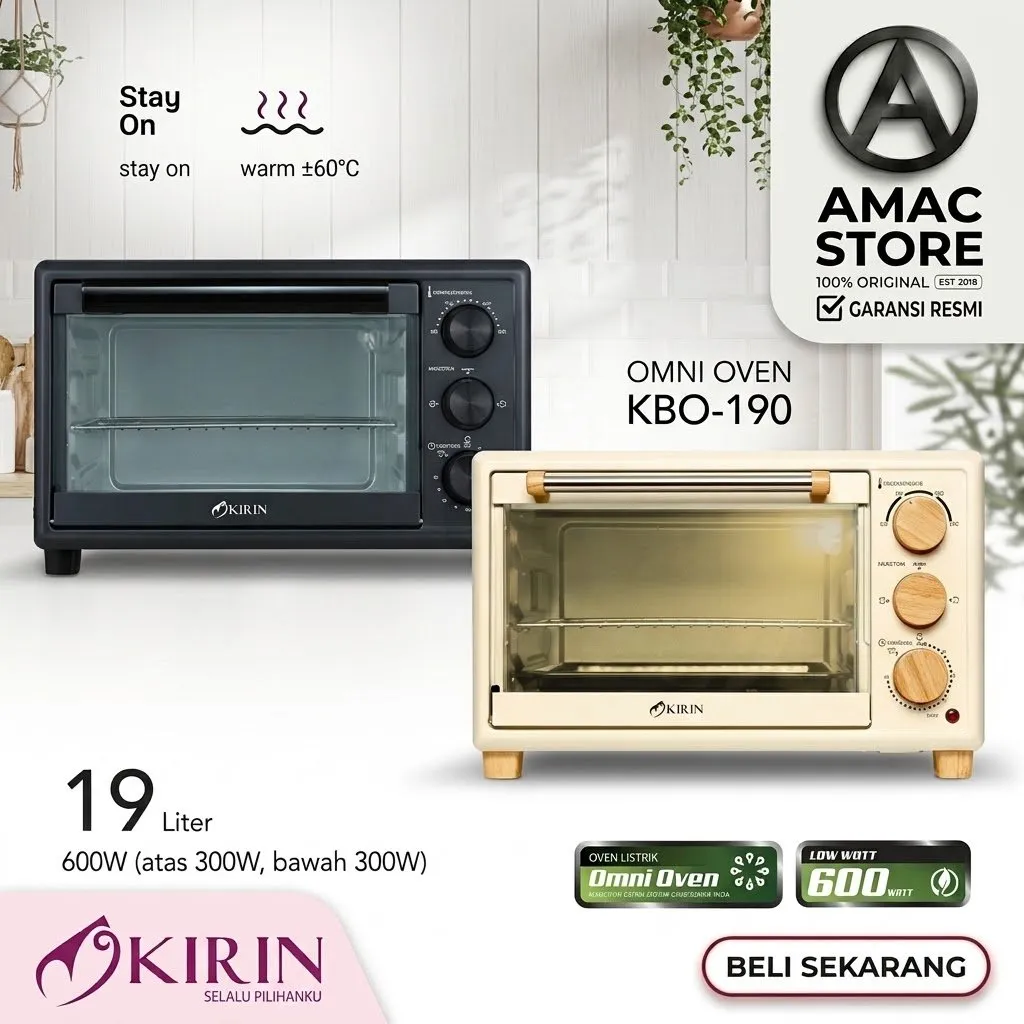 Kirin Oven KBO 190 Oven Toaster 19Liter KBO-190 – Omni Oven KBO190 KOO190