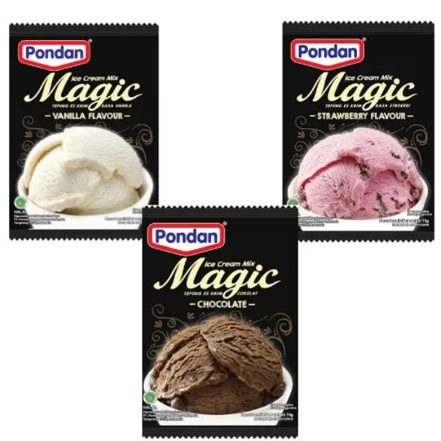 bubuk es krim pondan magic ice cream all variant instan 75gram